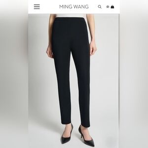 Ming Wang Womens Black Knit Pull-On Pants Sz 0X